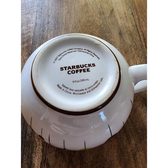 2007 Starbucks Autumn Fall Thanksgiving Leaves Coffee Cup Tea Mug 9oz - Picture 7 of 7